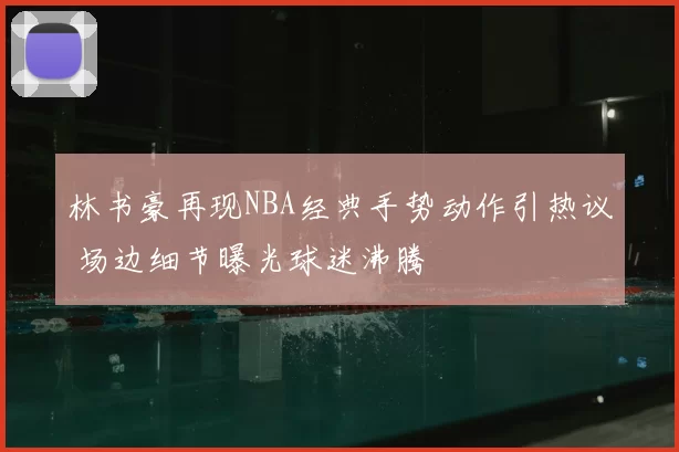 林书豪再现NBA经典手势动作引热议 场边细节曝光球迷沸腾